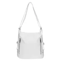 Dámska kožená batôžko kabelka Italia Maura - biela