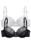 NUANCE Podprsenka  čierna / biela