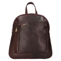 Kožený dámský batoh SendiDesign Karla - hnědá