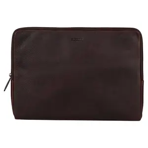 Kožený obal na notebook 15,6" Burkely Gast - tmavě hnědá