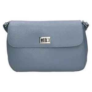 Dámska kožená crossbody kabelka Italia Arabela - modrá