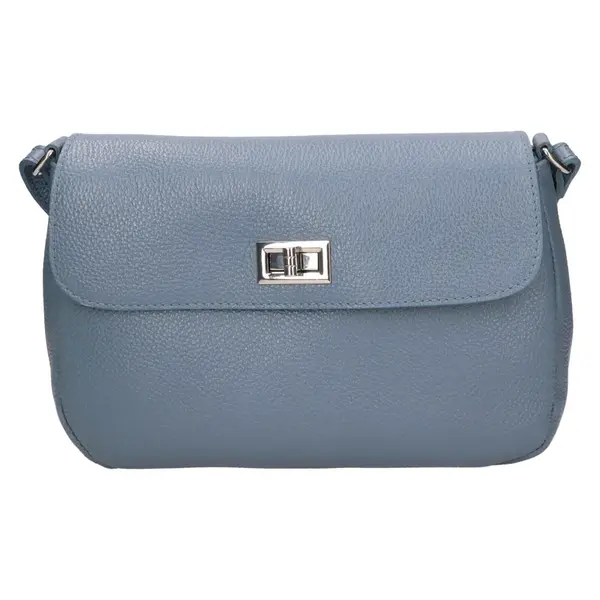 Dámska kožená crossbody kabelka Italia Arabela - modrá