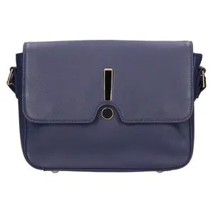 Dámska kožený kabelka Lagen Enerea - modrá