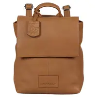 Menší dámský kožený batoh Burkely Radha - koňak