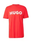 HUGO Tričko 'Dulivio'  svetločervená / biela