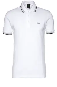 BOSS Tričko 'Paddy'  tmavomodrá / sivá / biela