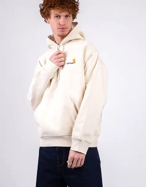 Carhartt WIP Hooded American Script Sweat Natural L