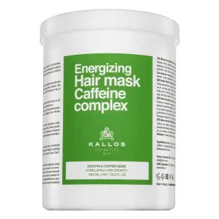 Kallos Energizing Hair Mask Caffeine Complex Keratin & Caffein Mask posilňujúca maska pre rednúce vlasy 1000 ml