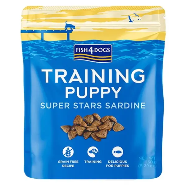 FISH4DOGS Tréningové maškrty pre šteniatka sardinka 150 g
