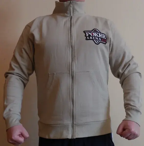 Ledově šedá mikina Poker-Arena.cz, velikost XL a XXL