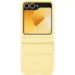 Zadní kryt Samsung Kindsuit Case EF-VF741PYEGWW z veganské kůže pro Samsung Galaxy Z Flip6/7 FE, žlutá