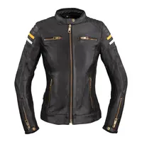 Dámská kožená moto bunda W-TEC Stripe Lady černá XS