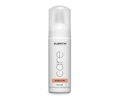 Bezoplachová pěna pro extrémně poškozené vlasy Subrina Professional Care Keratin Foam - 150 ml (060274) + dárek zdarma