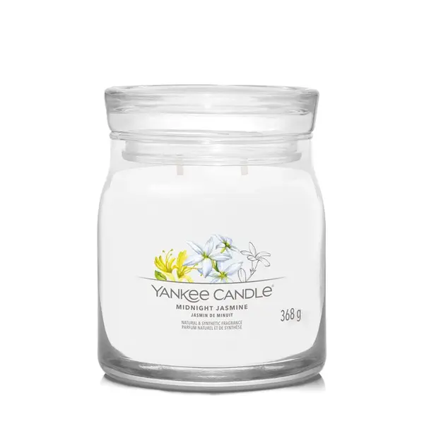 Yankee Candle Aromatická svíčka Signature sklo střední Midnight Jasmine 368 g