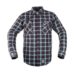 Košile W-TEC Black Heart Respector II černá s modrým pruhem 3XL