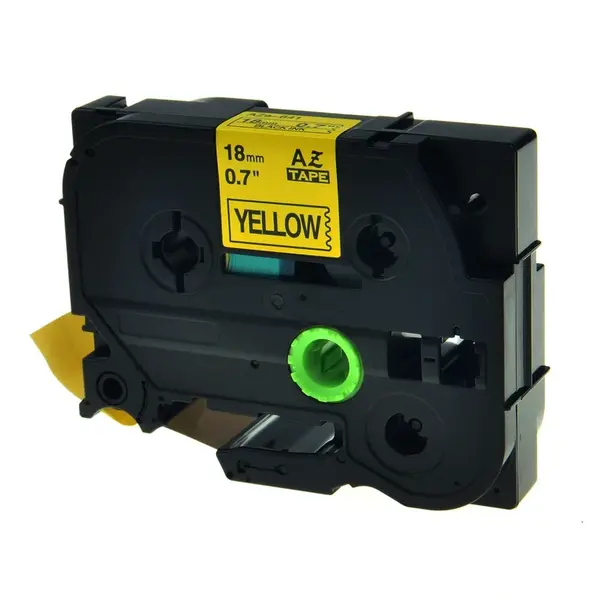 Kompatibilní páska s Brother TZe-V641, 18mm x 5,5m, černý tisk / žlutý podklad, vinyl