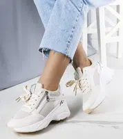 Gemre Beige wedge sneakers Stacey