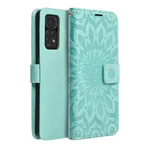 Flipové pouzdro MEZZO Book case pro Xiaomi Redmi Note 11 Pro/11 Pro 5G, mandala green