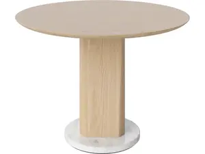 Konferenční stolek Root Ø60, v. 44 cm, více variant - Bolia Varianta: bílý dub, šedý/bílý mramor