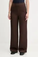 Kalhoty Joop! dámské, hnědá barva, high waist, 30048199