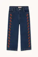 Detské rifle Tinycottons CHERRIES EMBROIDERED JEANS