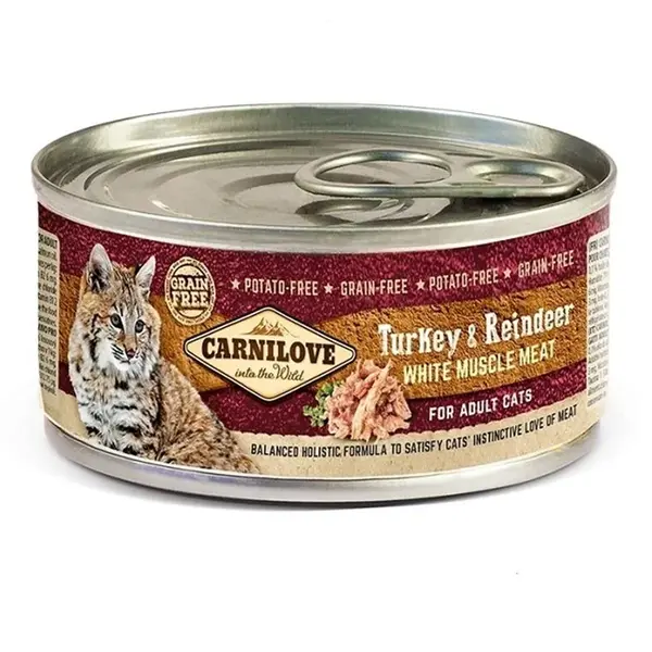 Carnilove Cat konzerva Turkey & Reindeer 100 g | P58053