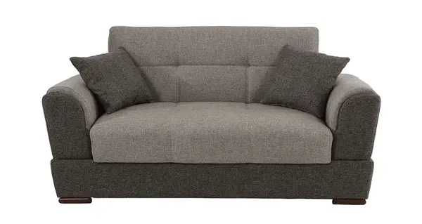 Dvoumístná rozkládací pohovka s úložným prostorem bean - hnědá