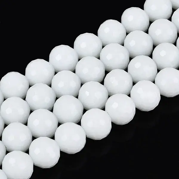 Opaque Solid Color Glass Bead Strands