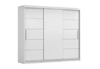 Šatní skříň Alba II - bez zrcadla Barva korpusu: Bílá, Dveře: Bílé