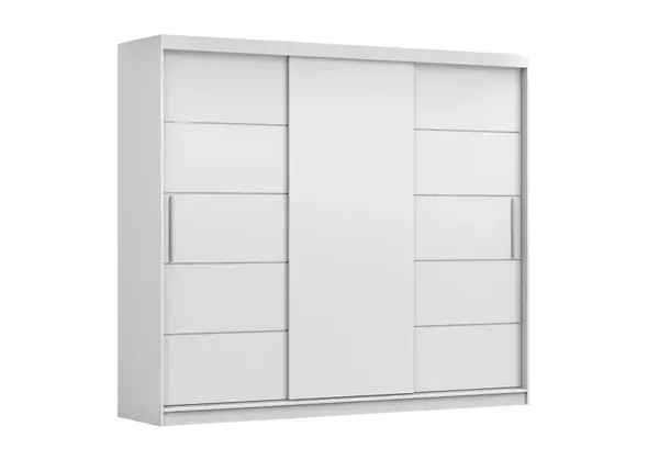 Šatní skříň Alba II - bez zrcadla Barva korpusu: Bílá, Dveře: Bílé