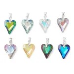 Electroplated Transparent Glass Pendants