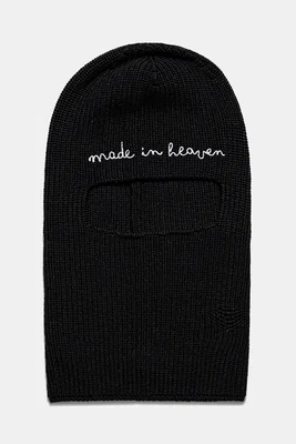Vlněná kukla Fiorucci Embroidered Balaklava černá barva, U01FPAHA217KN05BK01