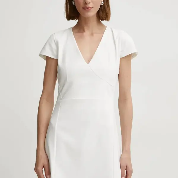 Šaty Morgan RUMBI.F béžová barva, mini, RUMBI.F