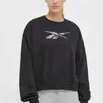 Mikina Reebok MODERN SAFARI dámská, černá barva, s potiskem