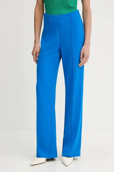 Kalhoty Morgan PBARY dámské, červená barva, high waist, PBARY