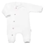 Baby Nellys Pletený overálek s knoflíčky zapínání bokem, Hand Made, bílý