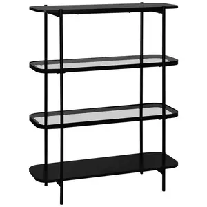 Xora REGÁL, šedá, černá, železo, 90/120/34 cm