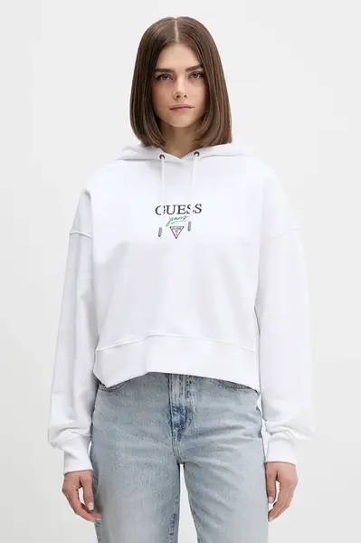 Guess Jeans mikina s kapucí dámská bavlněná