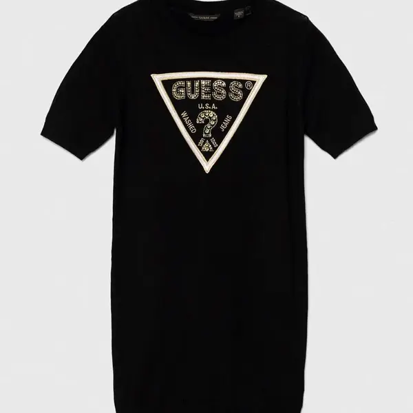 Dívčí šaty Guess černá barva, mini, J4YK18 Z2NQ2