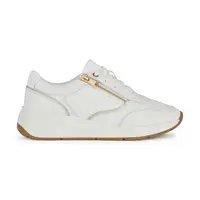 Kožené sneakers boty Geox D CRISTAEL bílá barva, D45MXE 00085 C1000