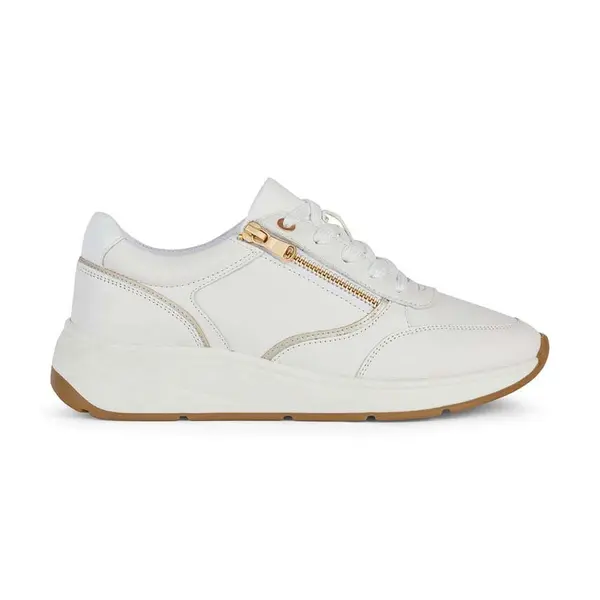 Kožené sneakers boty Geox D CRISTAEL bílá barva, D45MXE 00085 C1000