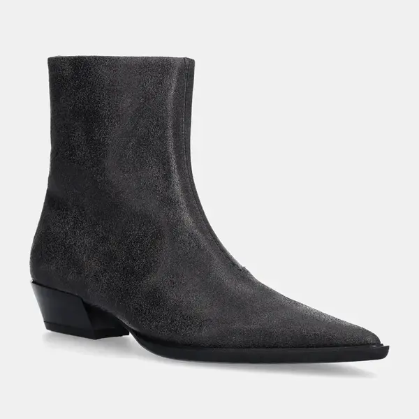Kožené kotníkové boty Vagabond Shoemakers CASSIE dámské, černá barva, na podpatku, 5850-207-21