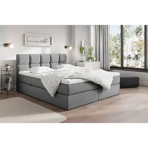 Livetastic AMERICKÁ POSTEL, 200/220 cm, tmavě šedá