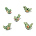 5Pcs Handmade Printed Porcelain Beads