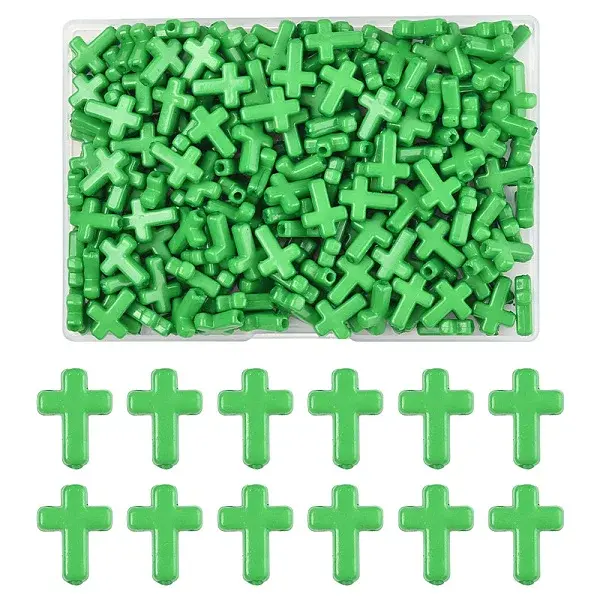 200Pcs Opaque Acrylic Beads