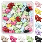 50Pcs Spray Painted Alloy Beads