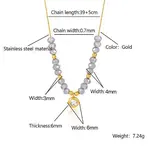 Stainless Steel Crystal Rhinestone Flat Round Pendant Glass Beaded Necklaces for Women