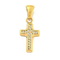 Ion Plating(IP) 304 Stainless Steel Cubic Zirconia Pendants