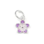 925 Sterling Silver Enamel Flower Charms