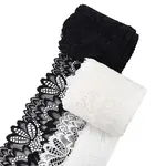 10Yards 2 Colors Stretch Nylon Flower Embroidery Lace Ribbon